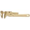 Искрбезопасный ключ трубный с зажимом, с гладкими губками (разводной ключ "английский")
