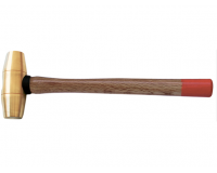 Латунный молот барабанного типа с деревянной рукояткой
