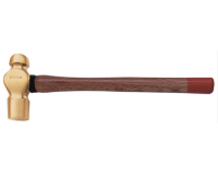 Латунный молоток с круглым бойком с деревянной рукояткой
