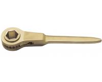 Искробезопасный ключ-трещотка реверсивный 6-гранный